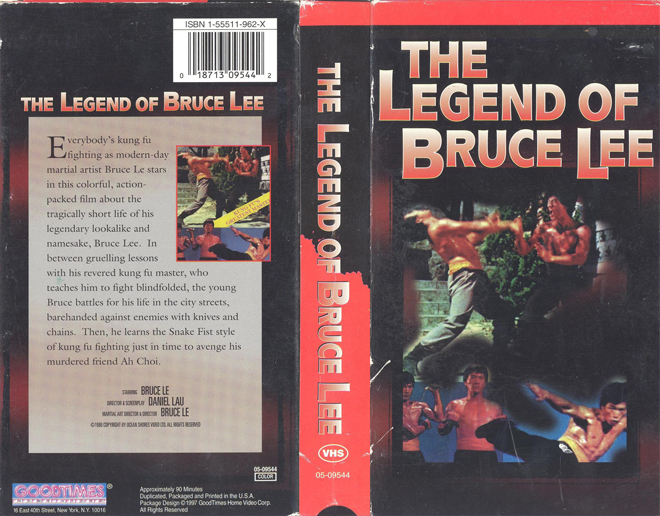 THE LEGEND OF BRUCE LEE VHS COVER