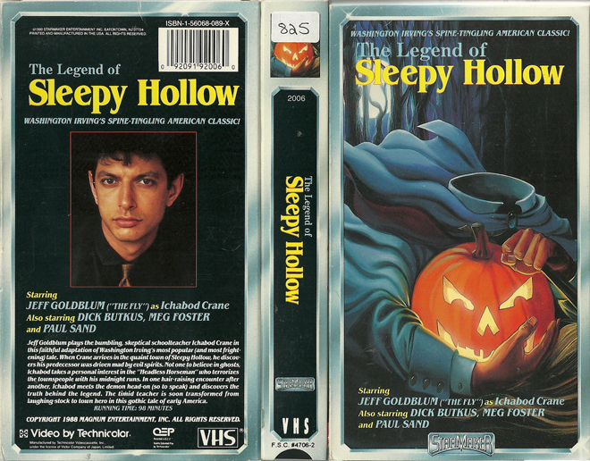 THE LEGEND OF SLEEPY HOLLOW HORROR, ACTION VHS COVER, HORROR VHS COVER, BLAXPLOITATION VHS COVER, HORROR VHS COVER, ACTION EXPLOITATION VHS COVER, SCI-FI VHS COVER, MUSIC VHS COVER, SEX COMEDY VHS COVER, DRAMA VHS COVER, SEXPLOITATION VHS COVER, BIG BOX VHS COVER, CLAMSHELL VHS COVER, VHS COVER, VHS COVERS, DVD COVER, DVD COVERS