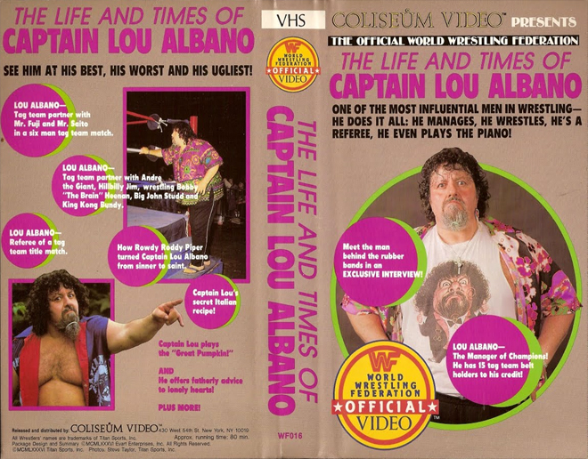 THE LIFE AND TIMES OF CAPTAIN LOU ALBANO VHS COVER