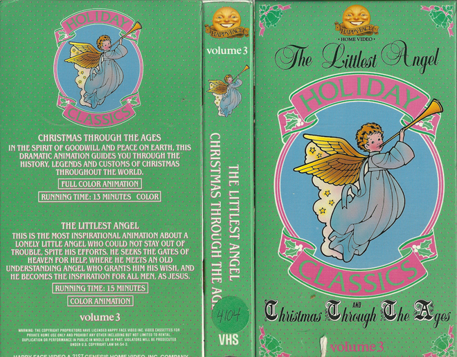 THE LITTLEST ANGEL : CHRISTMAS THROUGH THE AGES VHS COVER