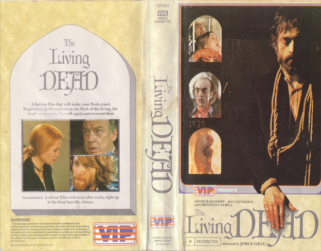 THE LIVING DEAD VHS COVER