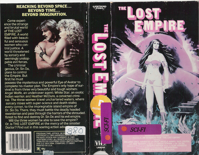 THE LOST EMPIRE VHS COVER, VHS COVERS