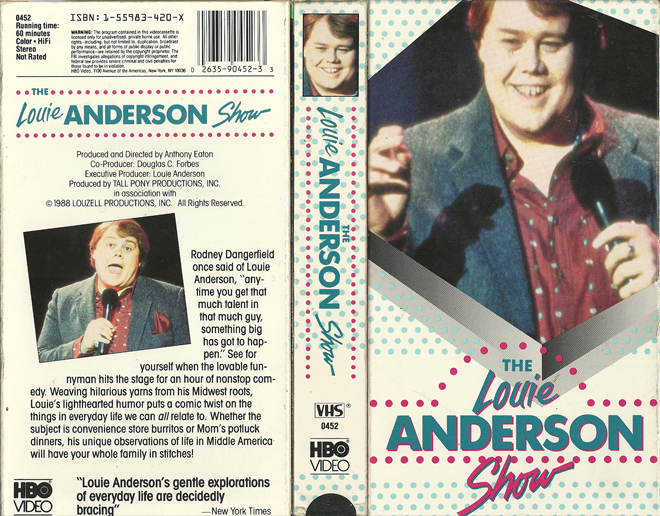 THE LOUIE ANDERSON SHOW VHS COVER