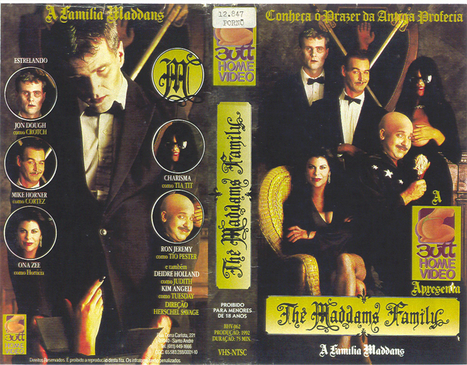 THE MADDAMS FAMILY PORN, BRAZIL VHS, BRAZILIAN VHS, ACTION VHS COVER, HORROR VHS COVER, BLAXPLOITATION VHS COVER, HORROR VHS COVER, ACTION EXPLOITATION VHS COVER, SCI-FI VHS COVER, MUSIC VHS COVER, SEX COMEDY VHS COVER, DRAMA VHS COVER, SEXPLOITATION VHS COVER, BIG BOX VHS COVER, CLAMSHELL VHS COVER, VHS COVER, VHS COVERS, DVD COVER, DVD COVERS