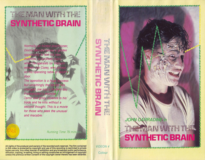 THE MAN WITH THE SYNTHETIC BRAIN VHS COVER