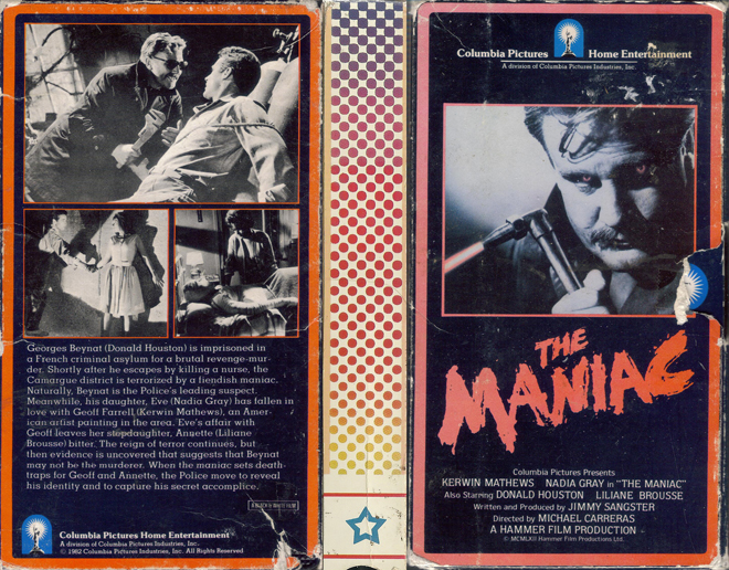 THE MANIAC VHS COVER