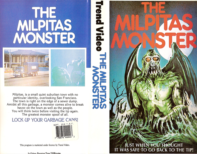 THE MILPITAS MONSTER VHS COVER