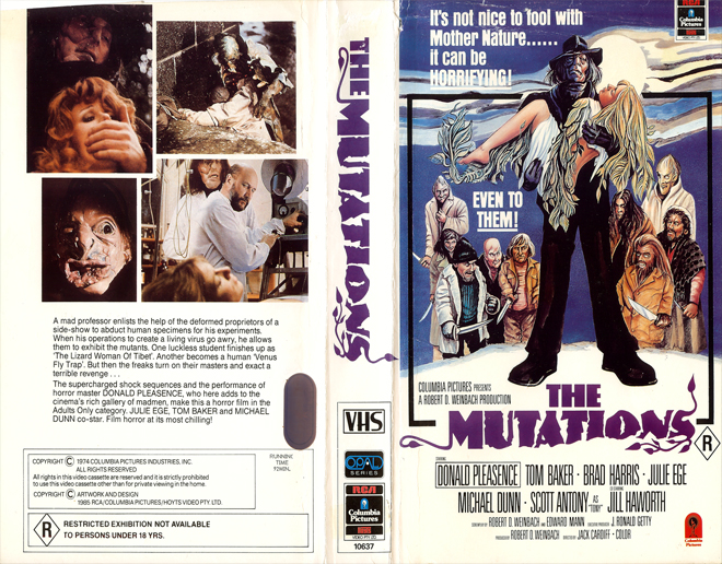 THE MUTATIONS, AUSTRALIAN, VHS COVER, VHS COVERS