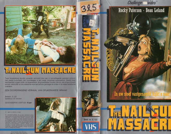 THE NAILGUN MASSACRE VHS COVER, VHS COVERS