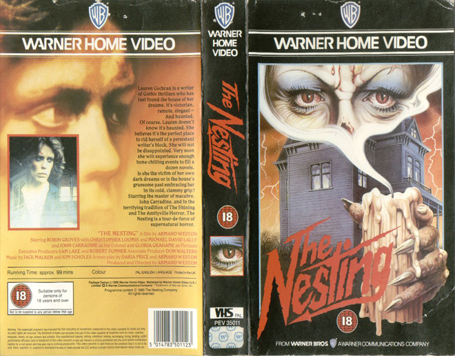 THE NESTING WARNER HOME VIDEO VHS COVER