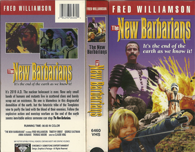 THE NEW BARBARIANS - FRED WILLIAMSON VHS COVER