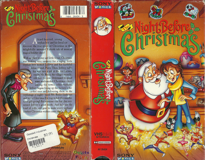 THE NIGHT BEFORE CHRISTMAS VHS COVER
