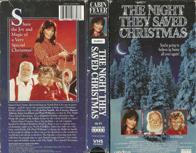 THE NIGHT THEY SAVED CHRISTMAS VHS COVER