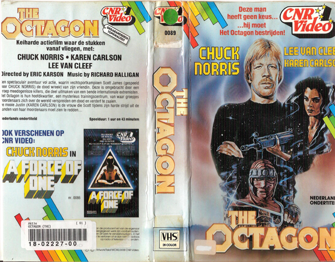 THE OCTAGON CHUCK NORRIS VHS COVER, VHS COVERS