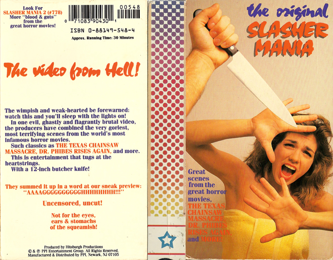 THE ORIGINAL SLASHER MANIA, HORROR, ACTION EXPLOITATION, ACTION, ACTIONXPLOITATION, SCI-FI, MUSIC, THRILLER, SEX COMEDY,  DRAMA, SEXPLOITATION, VHS COVER, VHS COVERS, DVD COVER, DVD COVERS