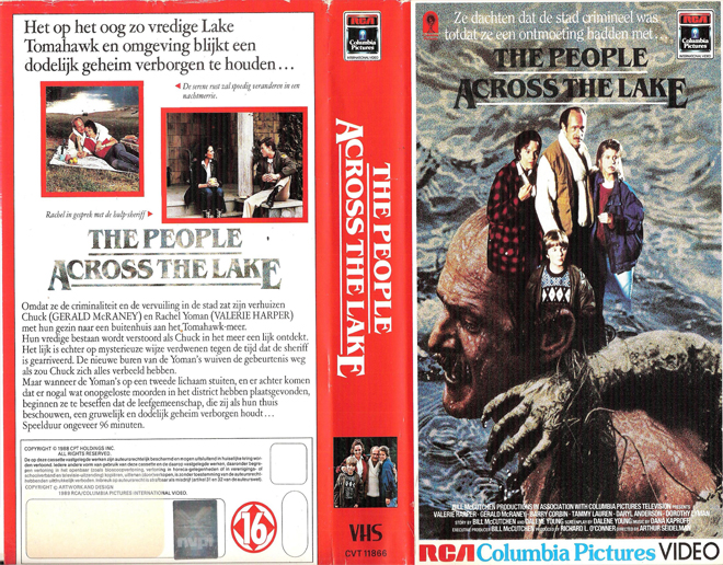 THE PEOPLE ACROSS THE LAKE, RCA COLUMBIA PICTURES, ACTION EXPLOITATION, ACTION, HORROR, SCI-FI, THRILLER, SEX COMEDY,  DRAMA, SEXPLOITATION, VHS COVER, VHS COVERS, DVD COVER, DVD COVERS