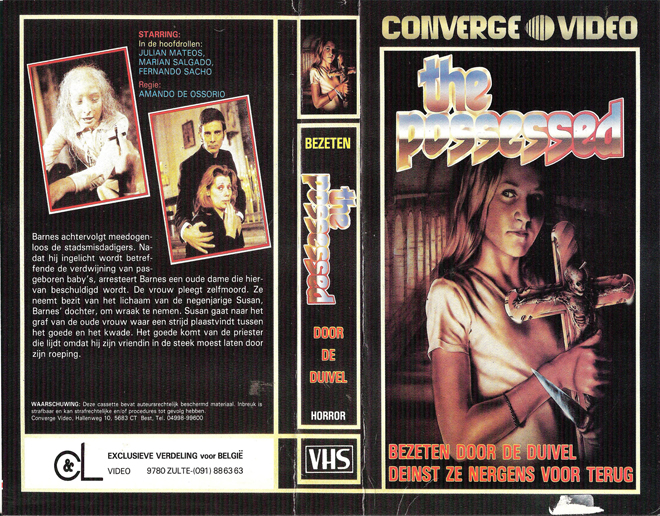 THE POSSESSED GERMAN VHS COVER, VHS COVERS