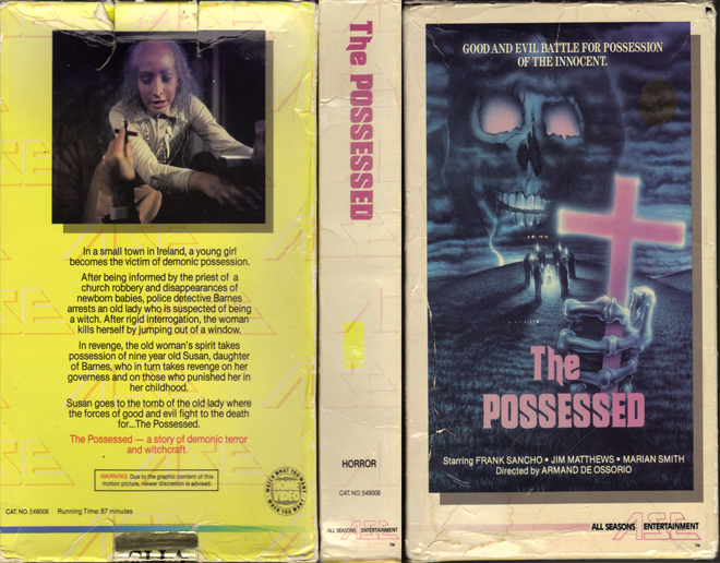 THE POSSESSED, VHS COVERS