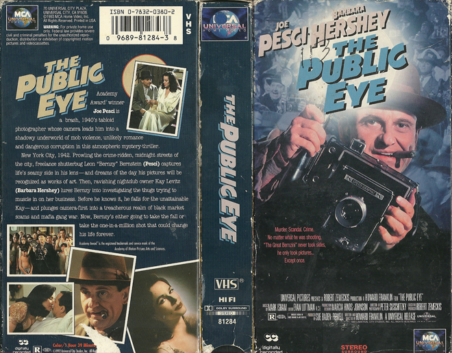 THE PUBLIC EYE VHS COVER