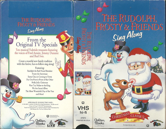 THE RUDOLPH FROSTY AND FRIENDS SING ALONG VHS COVER, ACTION VHS COVER, HORROR VHS COVER, BLAXPLOITATION VHS COVER, HORROR VHS COVER, ACTION EXPLOITATION VHS COVER, SCI-FI VHS COVER, MUSIC VHS COVER, SEX COMEDY VHS COVER, DRAMA VHS COVER, SEXPLOITATION VHS COVER, BIG BOX VHS COVER, CLAMSHELL VHS COVER, VHS COVER, VHS COVERS, DVD COVER, DVD COVERS