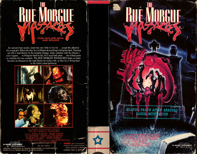 THE RUE MORGUE MASSACRES VHS COVER