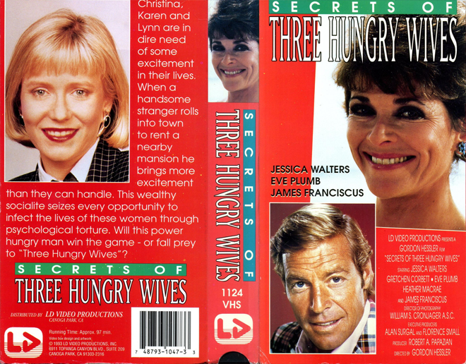 SECRETS OF THREE HUNGRY WIVES VHS COVER, VHS COVERS