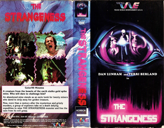 THE STRANGENESS VHS COVER