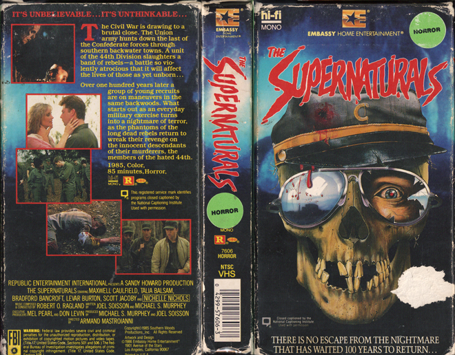 THE SUPERNATURALS, VHS COVERS
