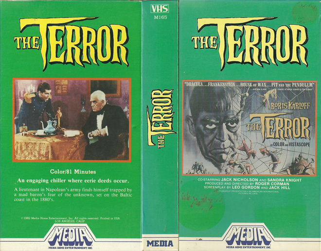 THE TERROR BORIS KARLOFF VHS COVER