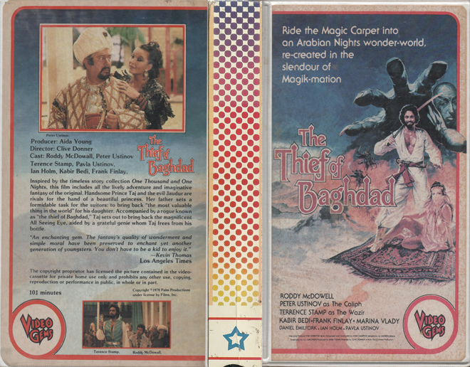 THE THIEF OF BAGHDAD VHS COVER