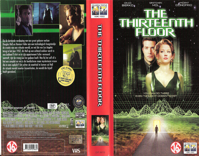 THE THIRTEENTH FLOOR VHS COVER