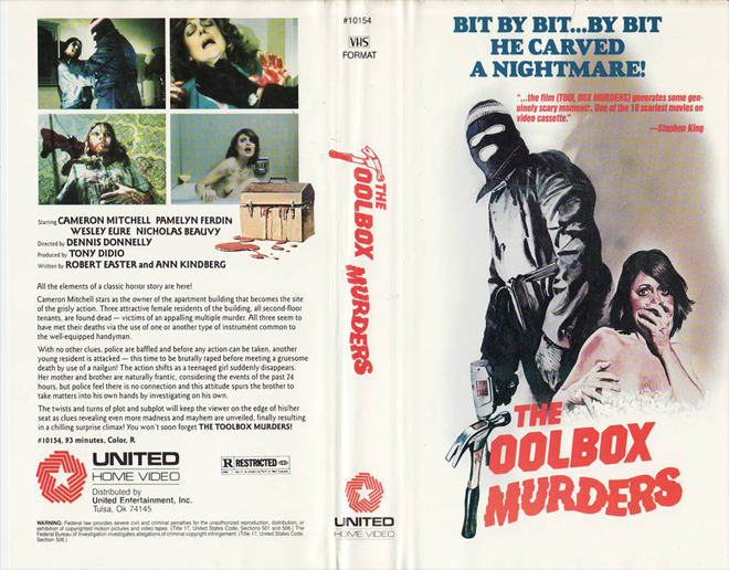 THE TOOLBOX MURDERS VHS COVER