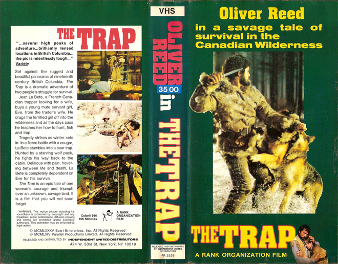 THE TRAP VHS COVER, VHS COVERS