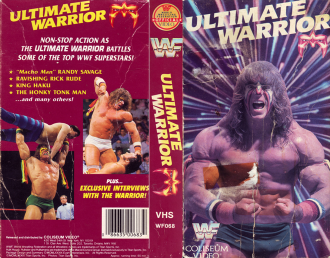 THE ULTIMATE WARRIOR WWF VHS COVER