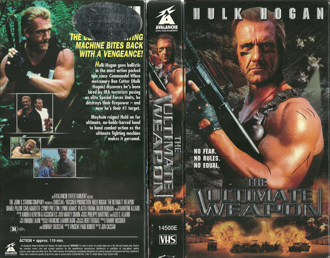 THE ULTIMATE WEAPON, HULK HOGAN, ACTION, HORROR, BLAXPLOITATION, HORROR, ACTION EXPLOITATION, SCI-FI, MUSIC, SEX COMEDY, DRAMA, SEXPLOITATION, BIG BOX, CLAMSHELL, VHS COVER, VHS COVERS, DVD COVER, DVD COVERS
