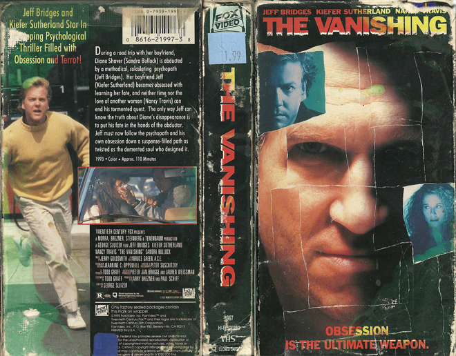 THE VANISHING VHS COVER