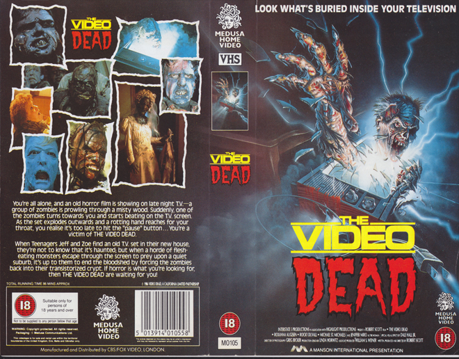 THE VIDEO DEAD, MEDUSA HOME VIDEO, HORROR, ACTION EXPLOITATION, ACTION, ACTIONXPLOITATION, SCI-FI, MUSIC, THRILLER, SEX COMEDY,  DRAMA, SEXPLOITATION, VHS COVER, VHS COVERS, DVD COVER, DVD COVERS