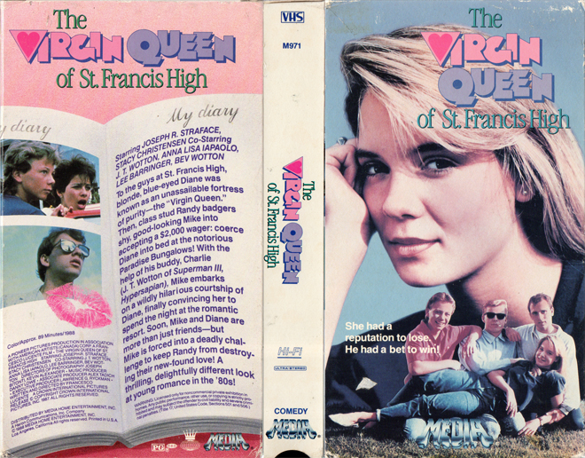 THE VIRGIN QUEEN OF ST. FRANCIS HIGH, VHS COVERS VHS COVER