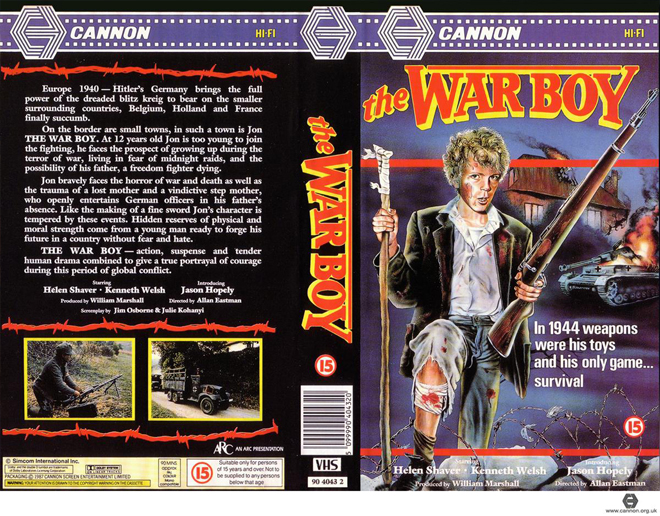 THE WAR BOY VHS COVER, VHS COVERS