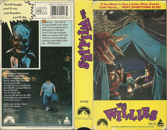 THE WILLIES, ACTION VHS COVER, HORROR VHS COVER, BLAXPLOITATION VHS COVER, HORROR VHS COVER, ACTION EXPLOITATION VHS COVER, SCI-FI VHS COVER, MUSIC VHS COVER, SEX COMEDY VHS COVER, DRAMA VHS COVER, SEXPLOITATION VHS COVER, BIG BOX VHS COVER, CLAMSHELL VHS COVER, VHS COVER, VHS COVERS, DVD COVER, DVD COVERS