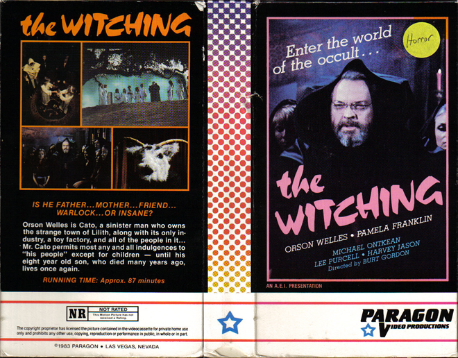 THE WITCHING, HORROR, ACTION EXPLOITATION, ACTION, HORROR, SCI-FI, MUSIC, THRILLER, SEX COMEDY,  DRAMA, SEXPLOITATION, VHS COVER, VHS COVERS, DVD COVER, DVD COVERS