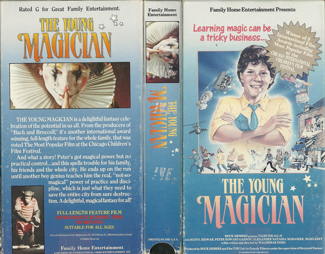 THE YOUNG MAGICIAN VHS COVER, VHS COVERS