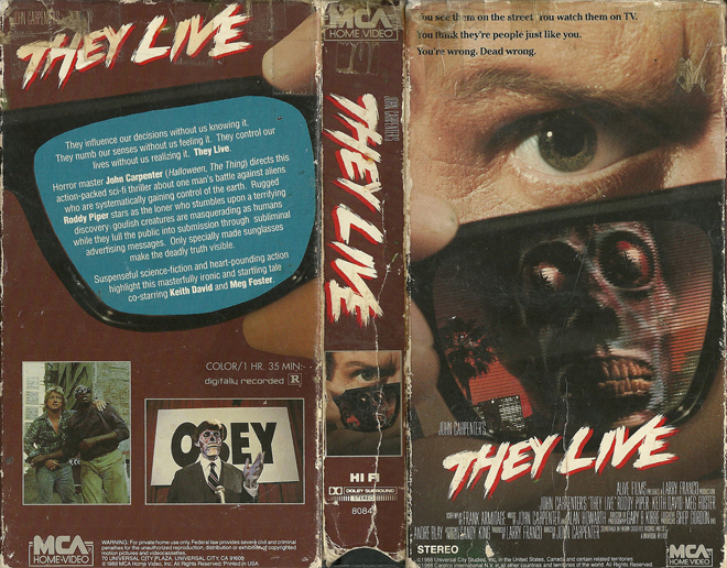 THEY LIVE ROWDY RODDY PIPER VHS COVER
