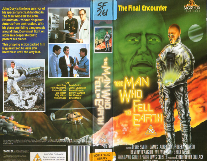 THE MAN WHO FELL TO EARTH DAVID BOWIE VHS COVER