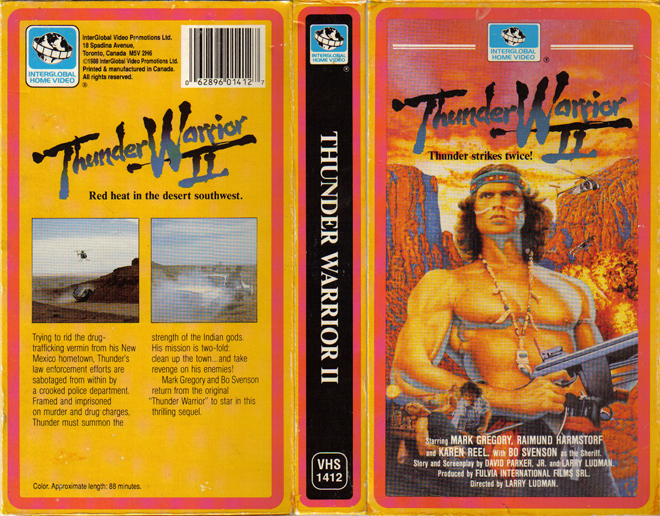 THUNDER WARRIOR 2, VHS COVERS, VHS COVER 