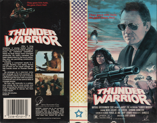 THUNDER WARRIOR VHS COVER