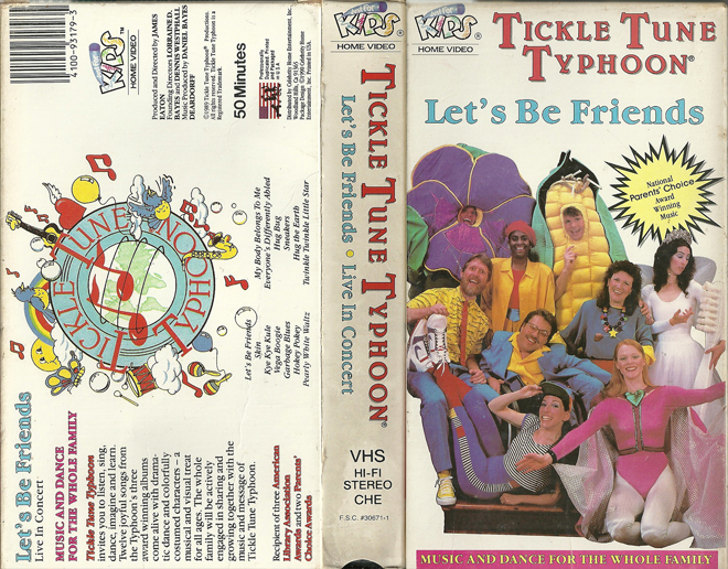 TICKLE TUNE TYPHOON : LETS BE FRIENDS VHS COVER