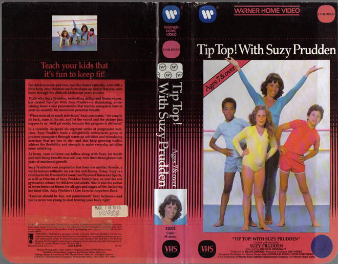 TIP TOP WITH SUZY PRUDDEN WARNER BROTHERS VHS COVER