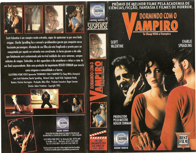 TO SLEEP WITH A VAMPIRE BRAZIL, BRAZIL VHS, BRAZILIAN VHS, ACTION VHS COVER, HORROR VHS COVER, BLAXPLOITATION VHS COVER, HORROR VHS COVER, ACTION EXPLOITATION VHS COVER, SCI-FI VHS COVER, MUSIC VHS COVER, SEX COMEDY VHS COVER, DRAMA VHS COVER, SEXPLOITATION VHS COVER, BIG BOX VHS COVER, CLAMSHELL VHS COVER, VHS COVER, VHS COVERS, DVD COVER, DVD COVERS