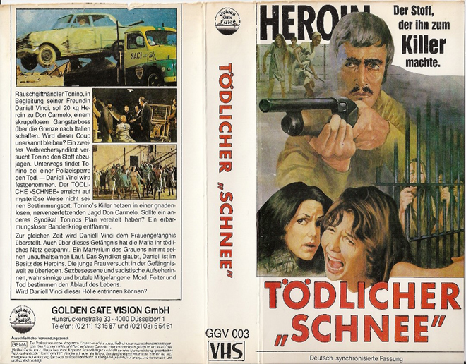 TODLICHER SCHNEE, HORROR, ACTION EXPLOITATION, ACTION, HORROR, SCI-FI, MUSIC, THRILLER, SEX COMEDY,  DRAMA, SEXPLOITATION, VHS COVER, VHS COVERS, DVD COVER, DVD COVERS